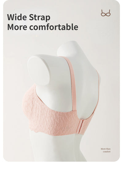 新款马卡龙色哺乳文胸轻薄透气无痕孕妇内衣便捷式上开扣喂奶胸罩