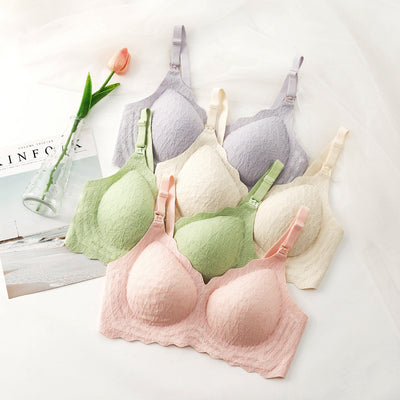 Wireless Seamless Breathable Macaron Nursing Bra Maternity Choice